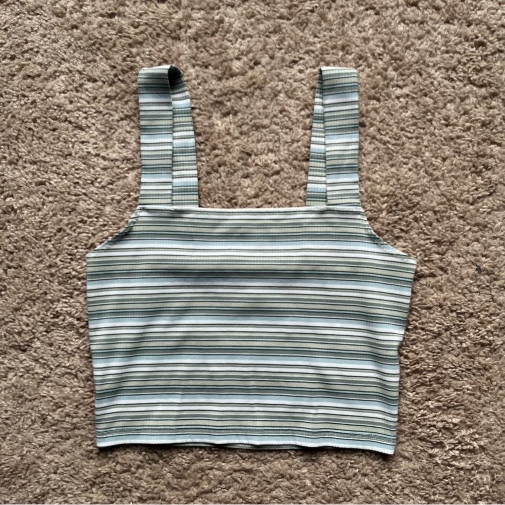 American Eagle Striped Cropped Tank, Size Small
